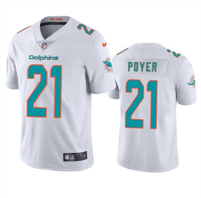 Men & Women & Youth Miami Dolphins #21 Jordan Poyer White Vapor Limited Stitched Jersey